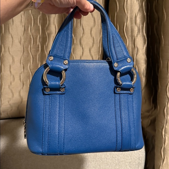 MCM Mini Blue Alma Leather Handbag - Picture 4 of 16
